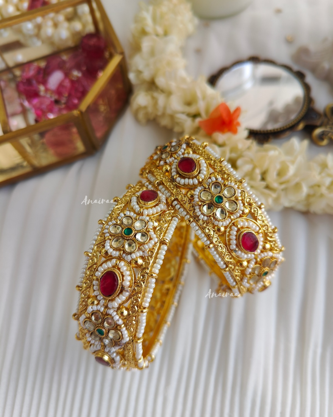 Floral Kundan kada