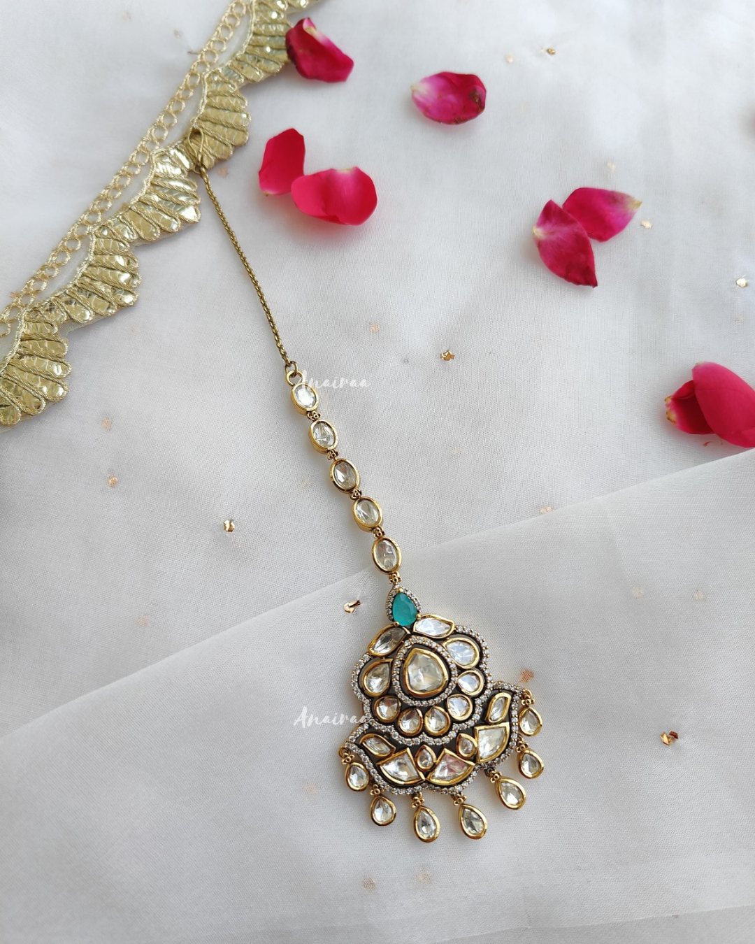 Moissanite maangtikka