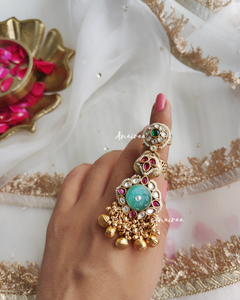 Antique aqua ring