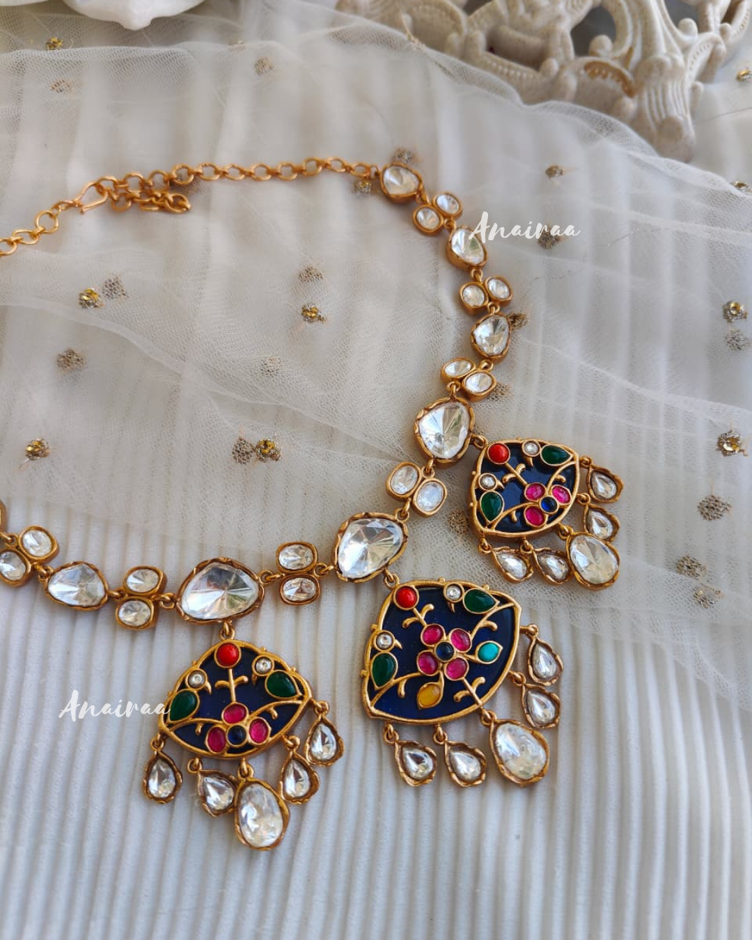Kadi kundan necklace set