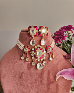 Ruby polki choker set