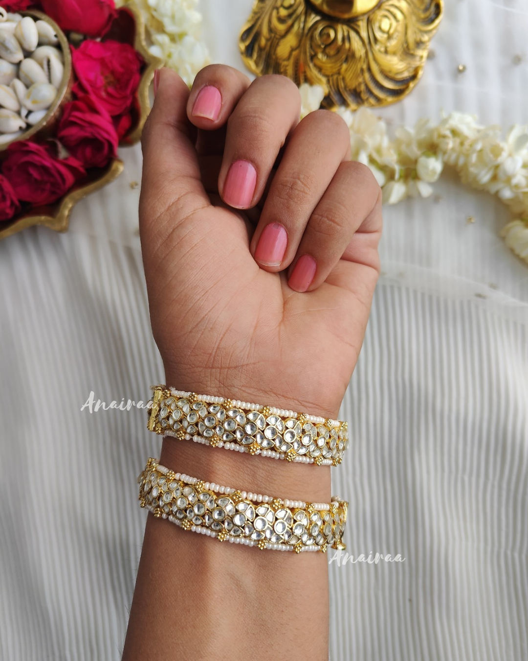 Jadau kundan openable bangles