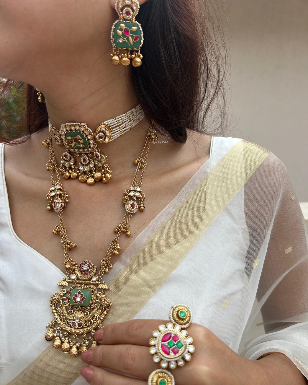 Antique kundan set(dispatch time 2 to 3 weeks)