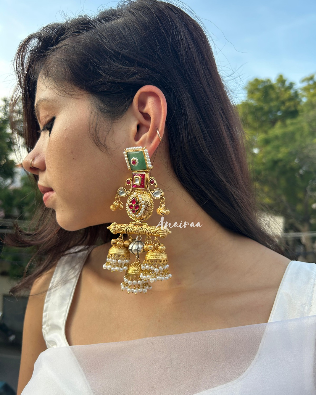 Simran Dual tone festival jhumkas