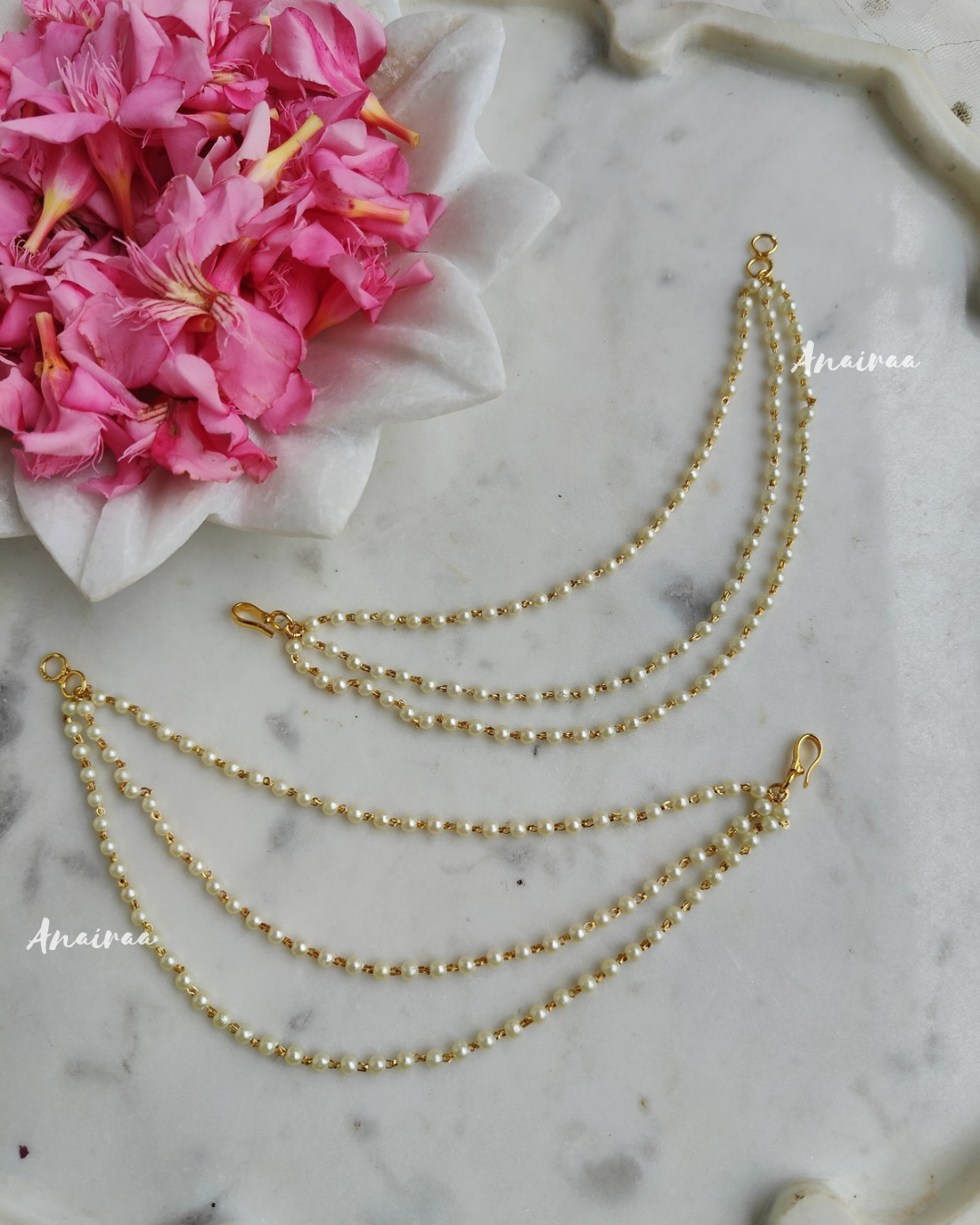 3 layer pearl earchains