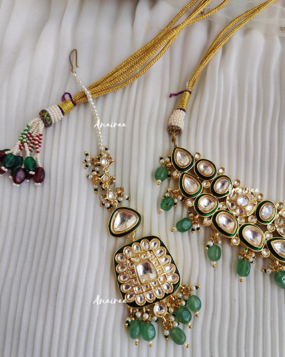 Polki meena choker set