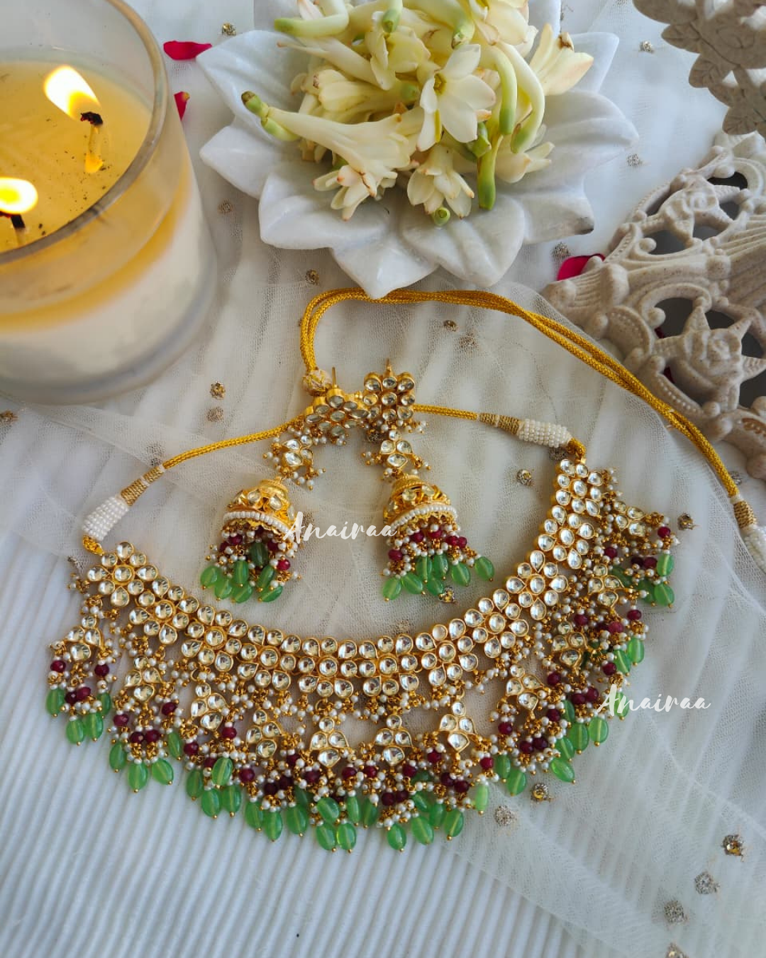 Paachi kundan necklace set