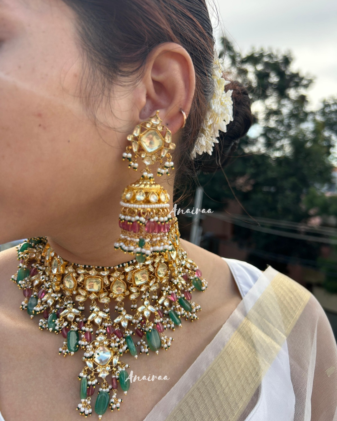 Meera paachi kundan choker set