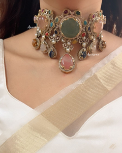 Victorian semi precious choker set
