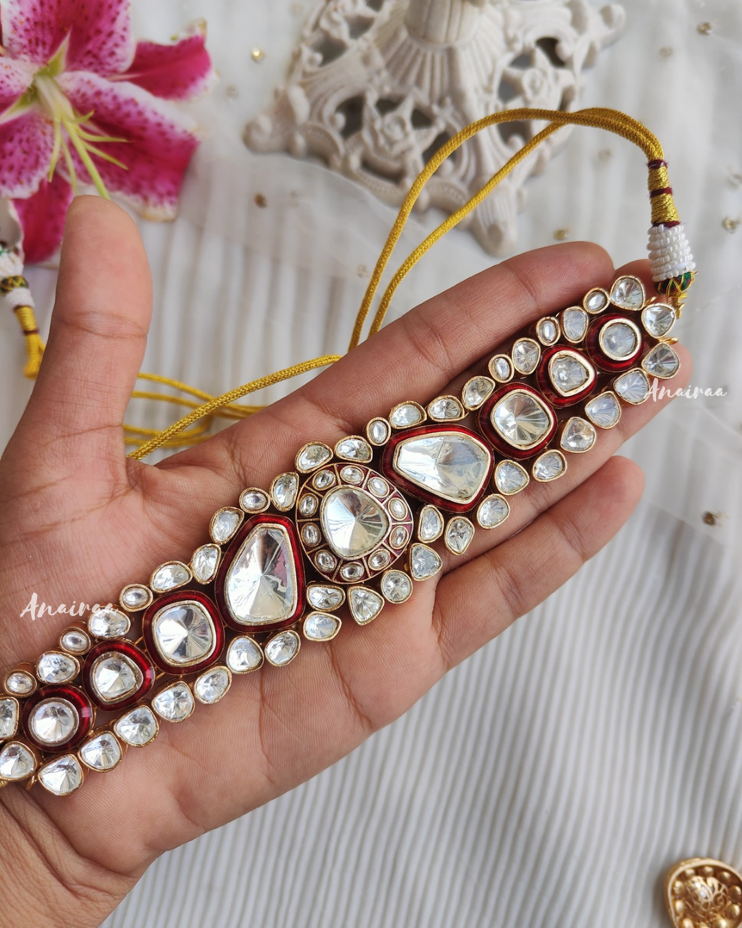 Diya polki choker set