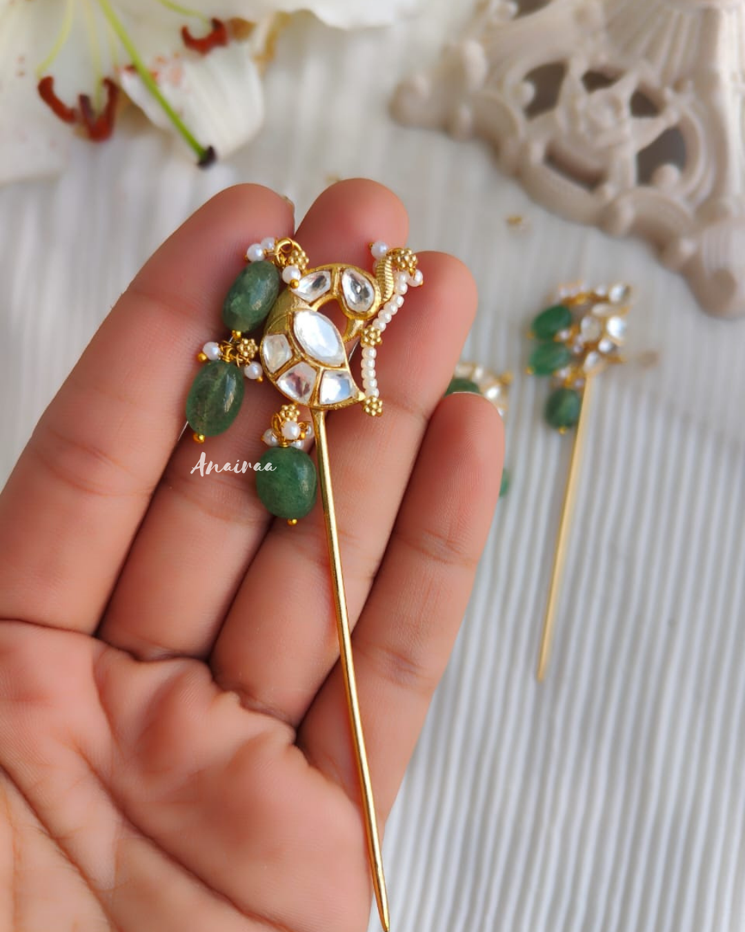 Polki hair accessory