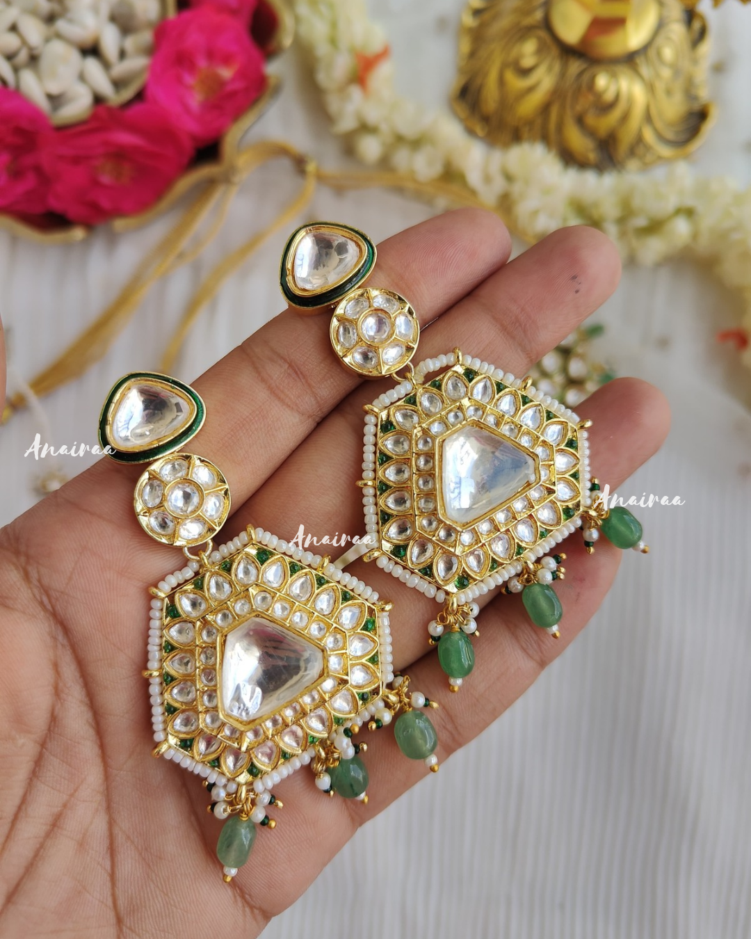 Polki meena choker set