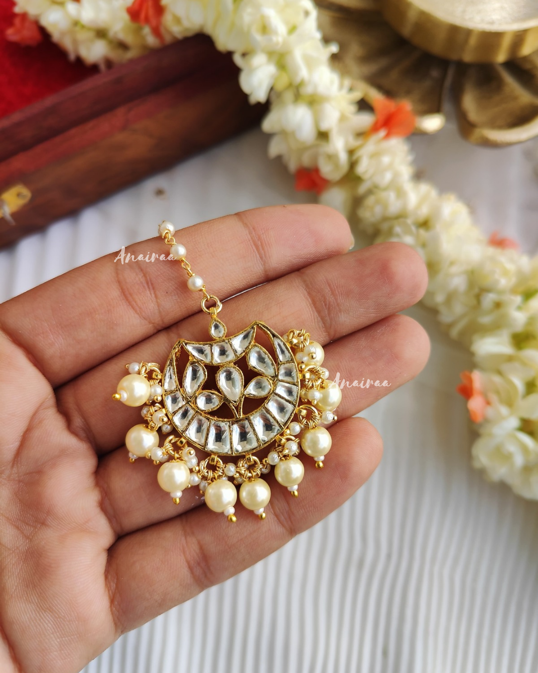 Paachi kundan maangtikka