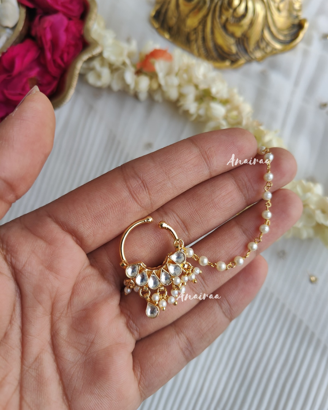 Bridal kundan nath