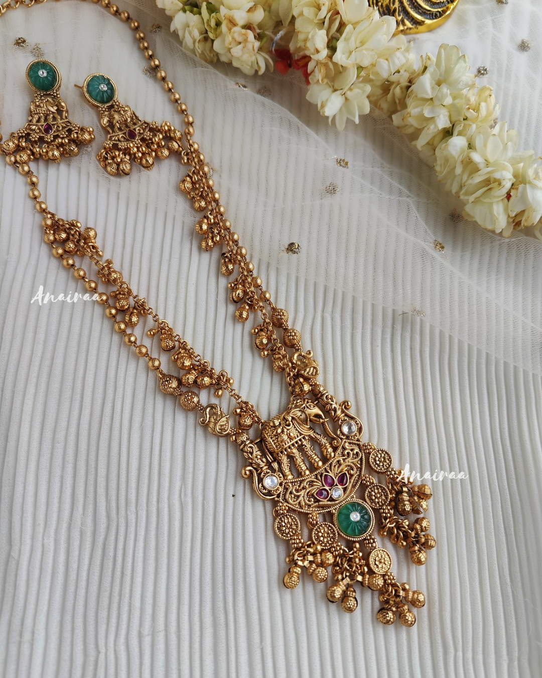 Antique long necklace set
