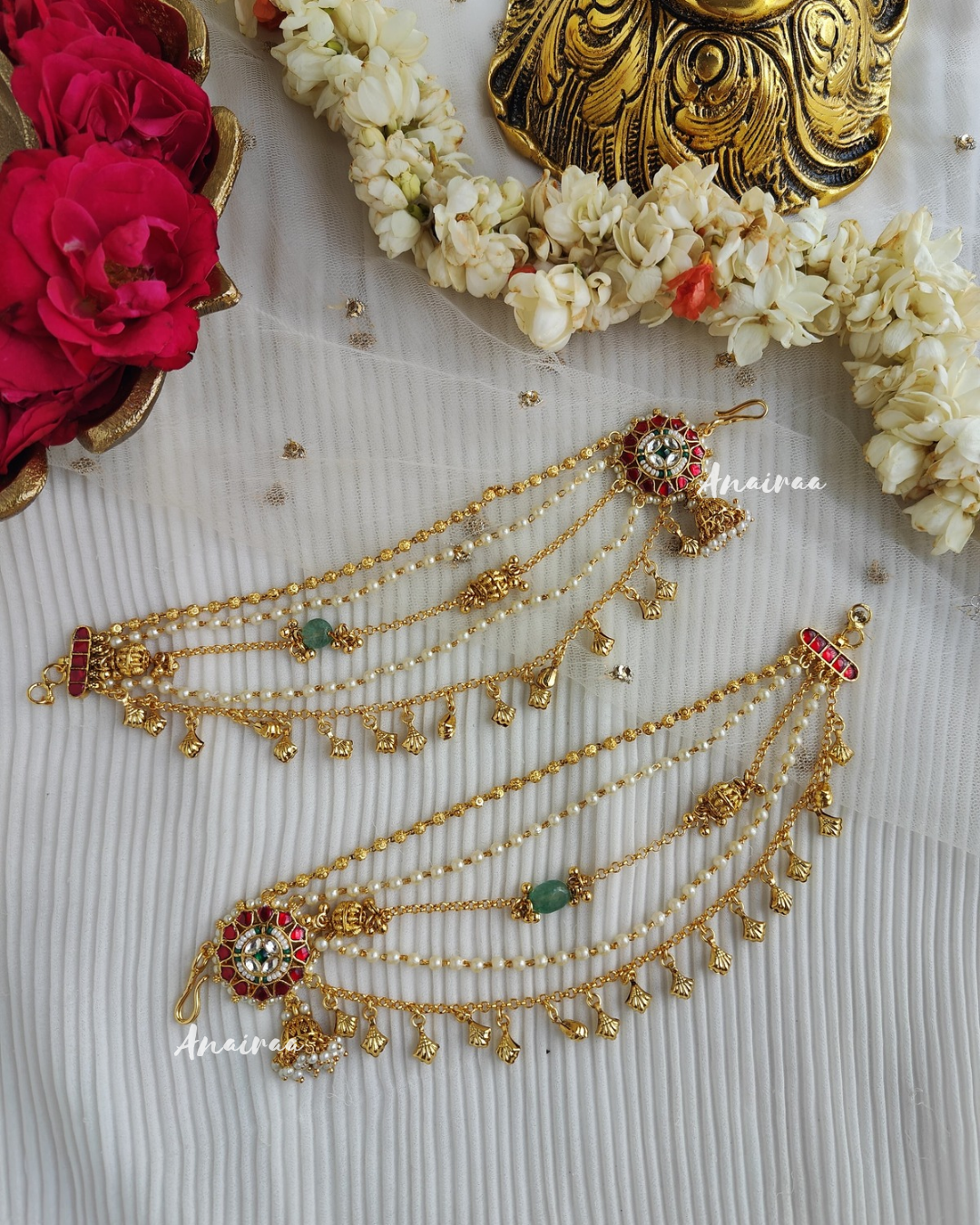 Paachi kundan earchains