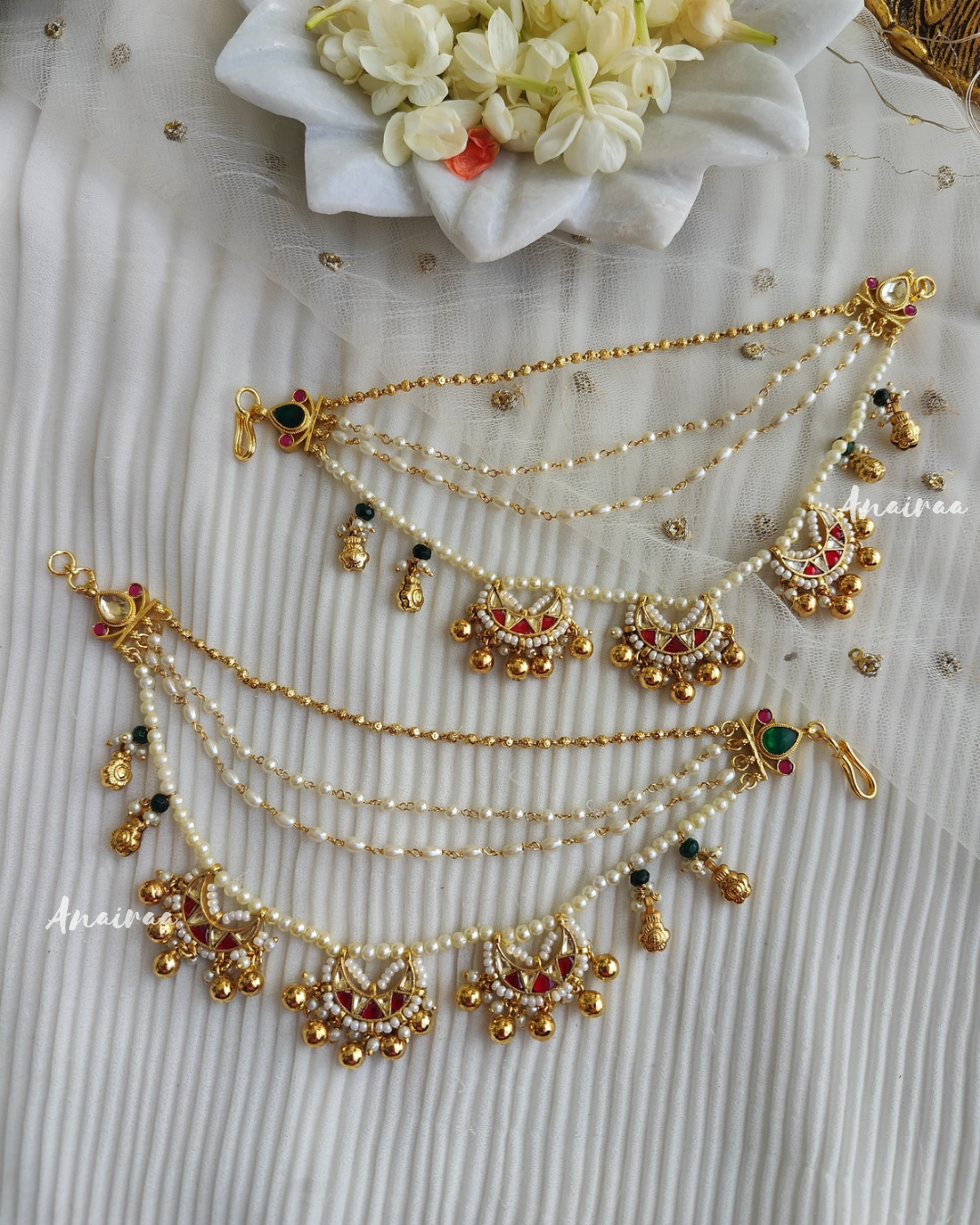 Paachi kundan earchains