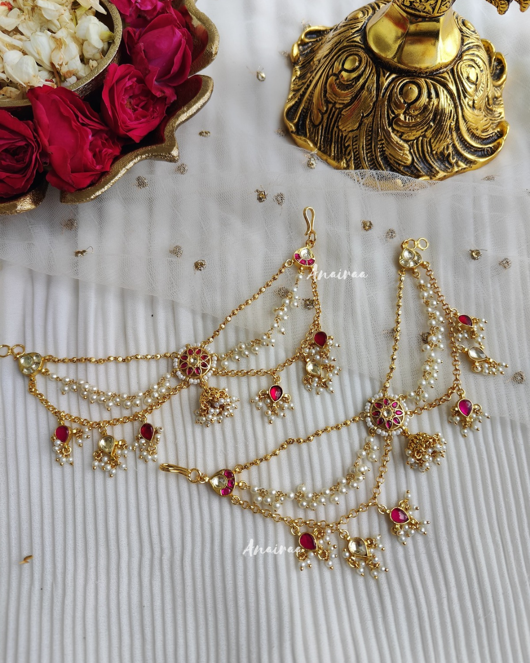Paachi kundan earchains
