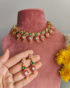 Bridal kundan jadau mango set