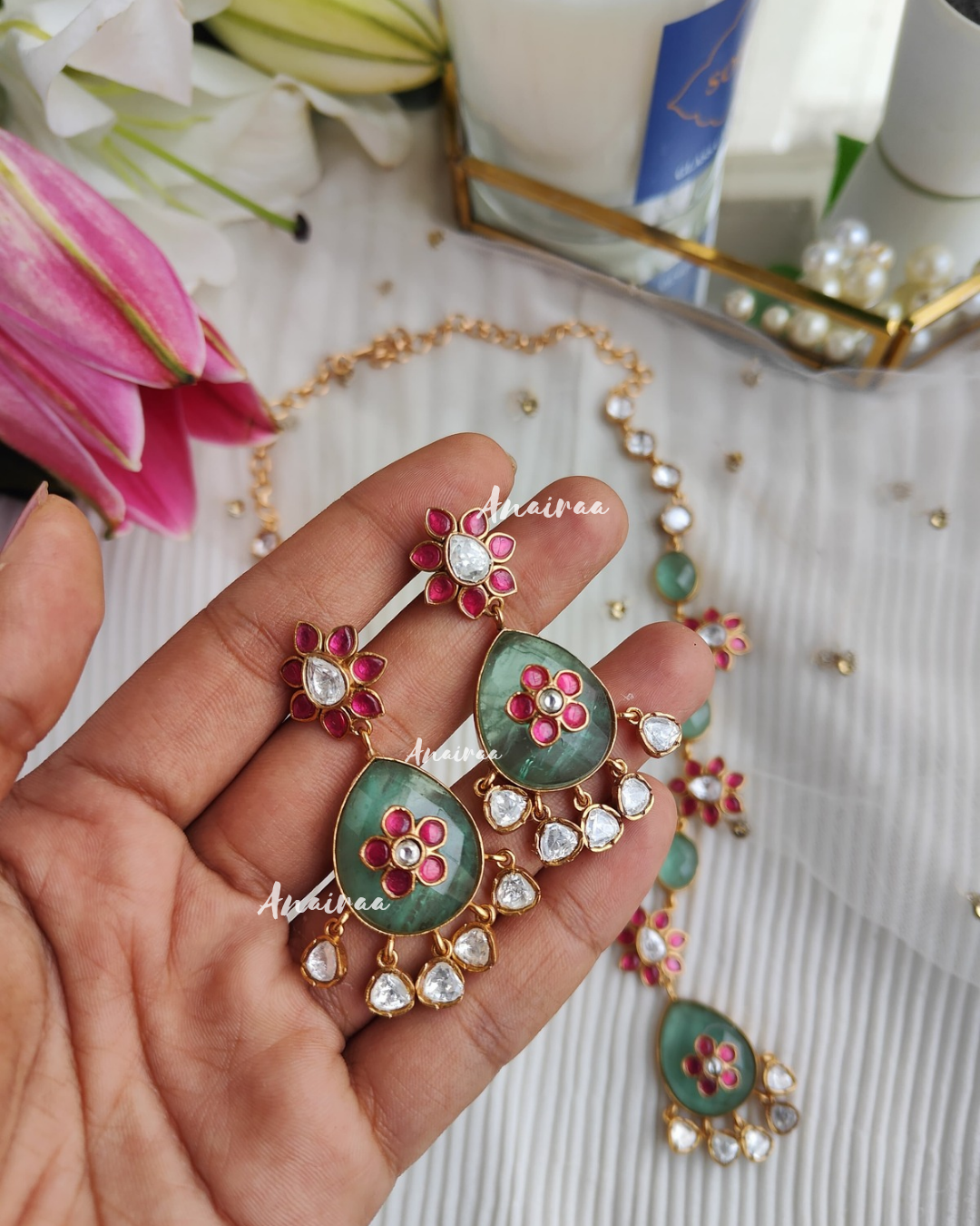Drisha polki necklace set