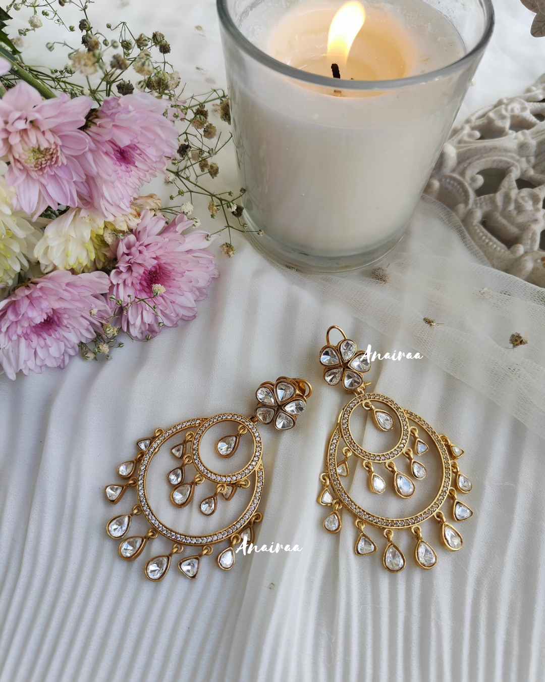 Floral layer Chandbali