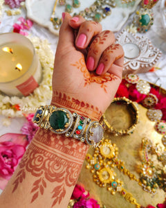 Semi precious victorian bangles(Single pc)