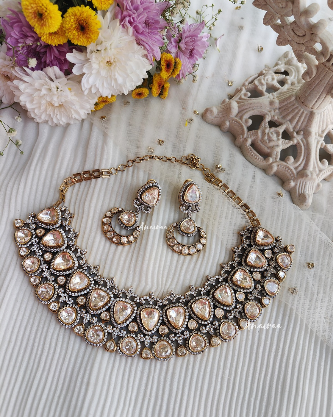 Abigail moissanite necklace set