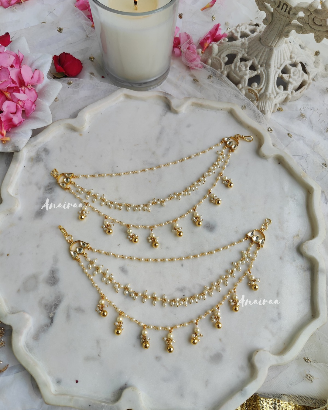 Paachi kundan earchains