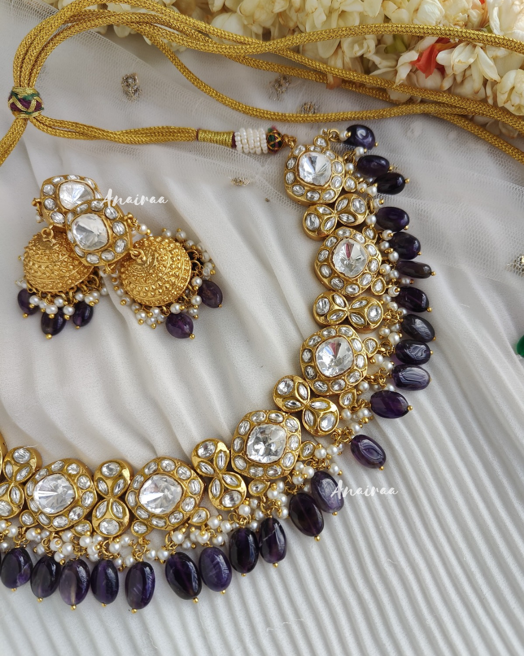 Purple polki set