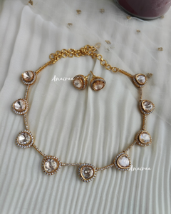Real moissanite necklace set
