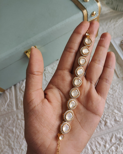 Moissanite polki bracelet