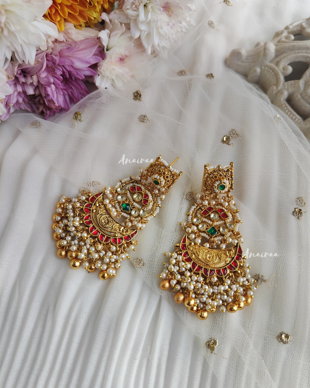 Paachi kundan chandbalis