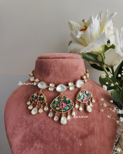 Kadi kundan necklace set