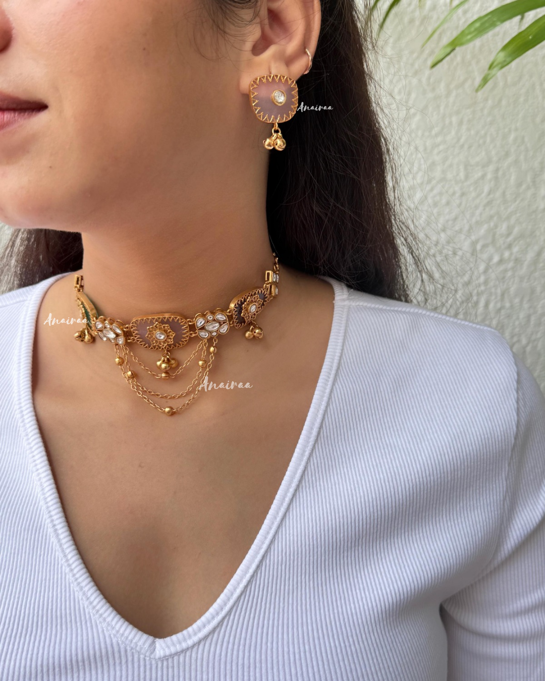 Muskaan polki choker set