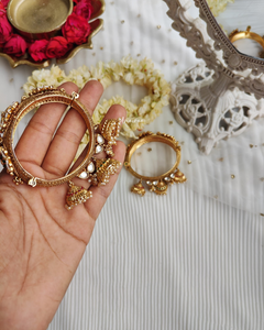 Antique jhumka bangles(single pc)