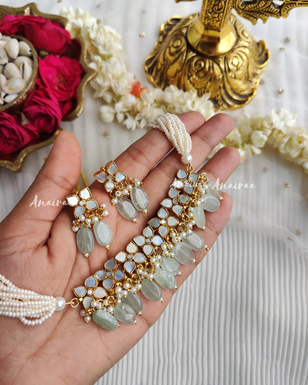 Mother of pearl choker set