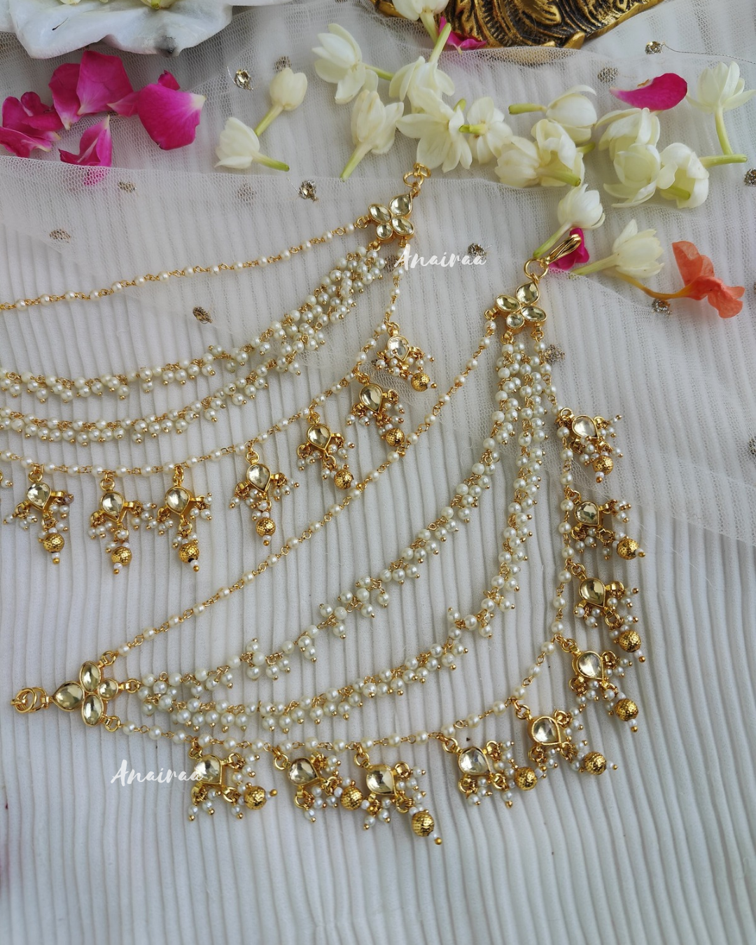 Paachi kundan earchains