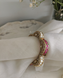 Polki ruby bangle(single pc)