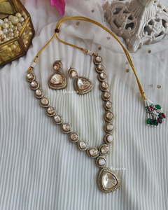 Polki moissanite  necklace set