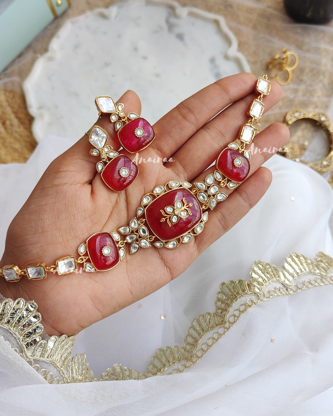 Kadi kundan choker set