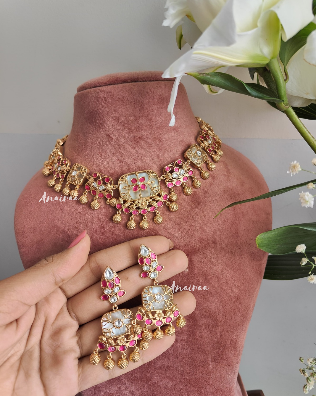 Kadi kundan choker set