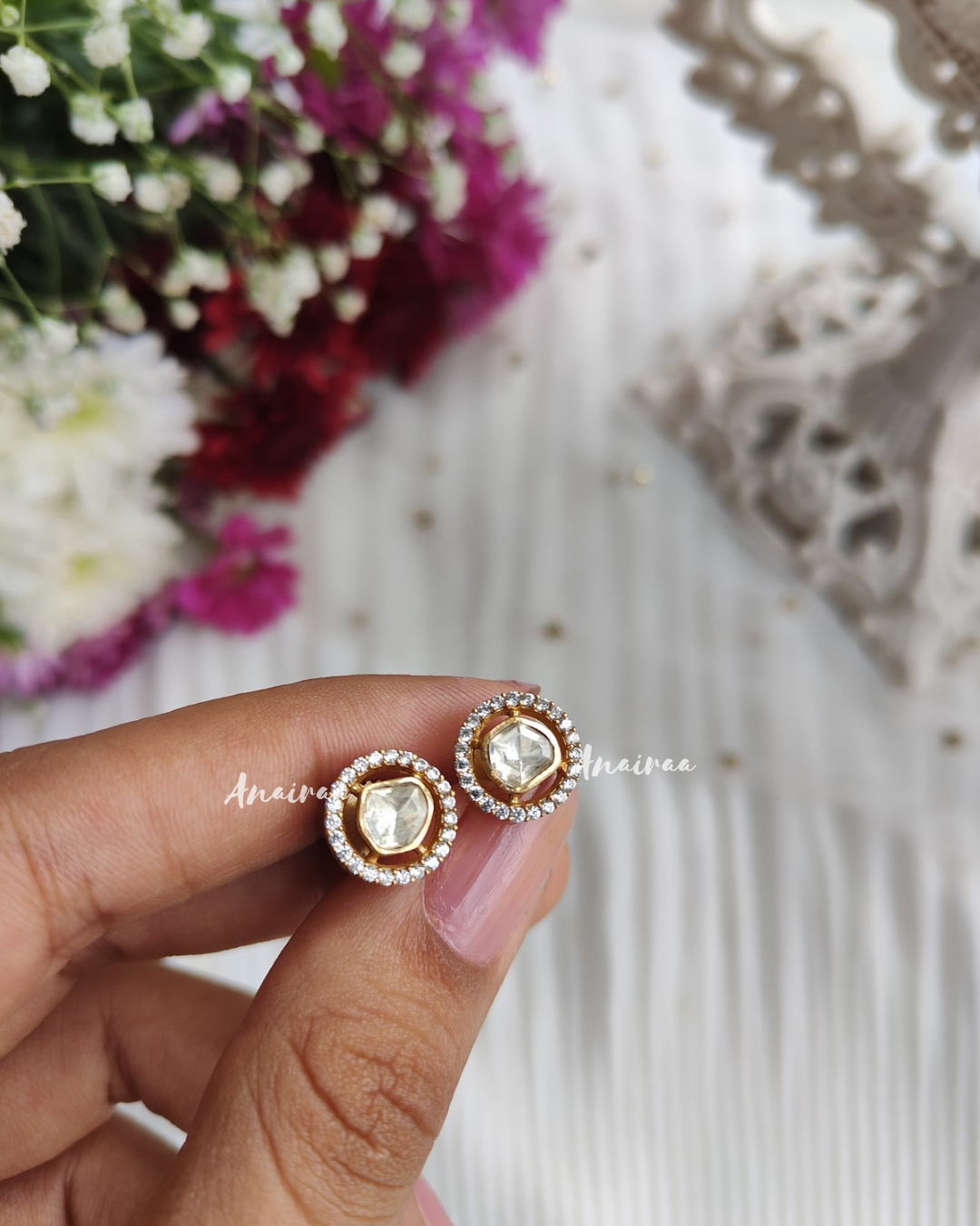 Moissanite studs