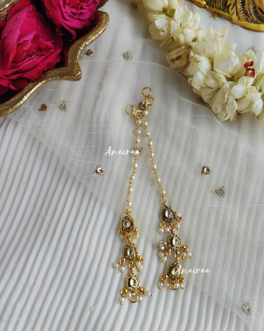 Paachi kundan earchains