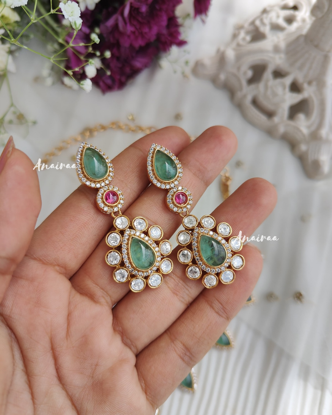 Moissanite mint set