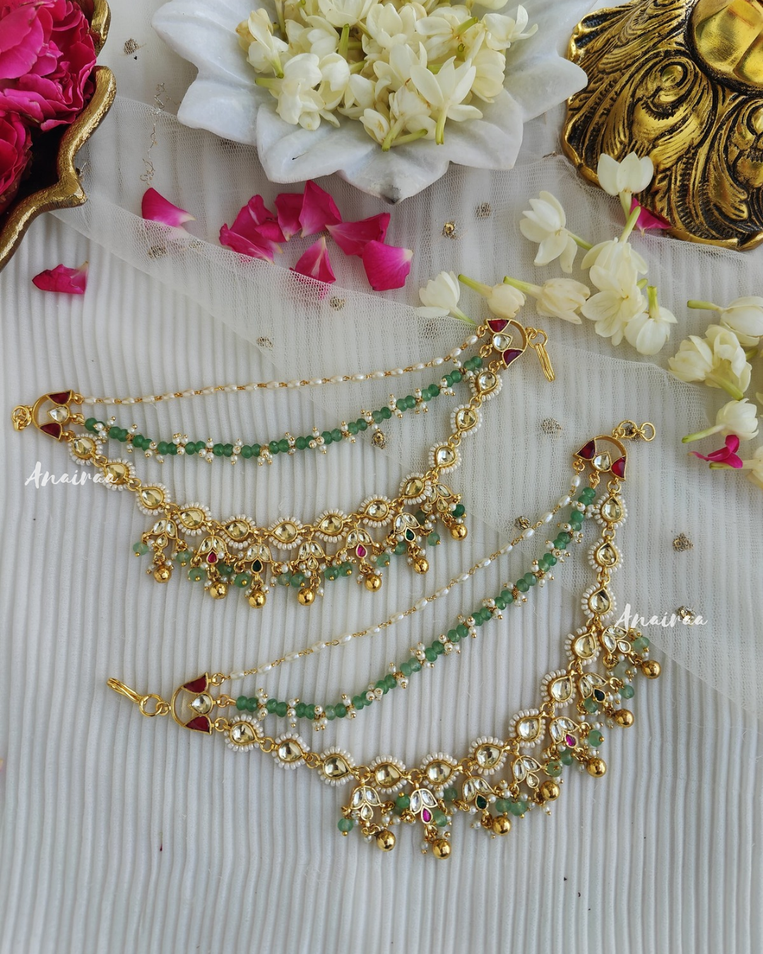 Paachi kundan earchains