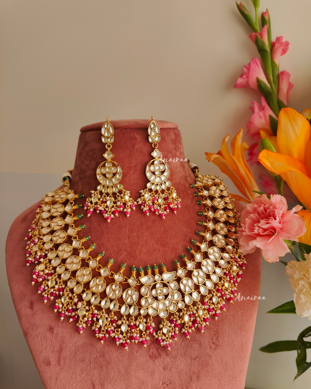 Paachi kundan bridal set