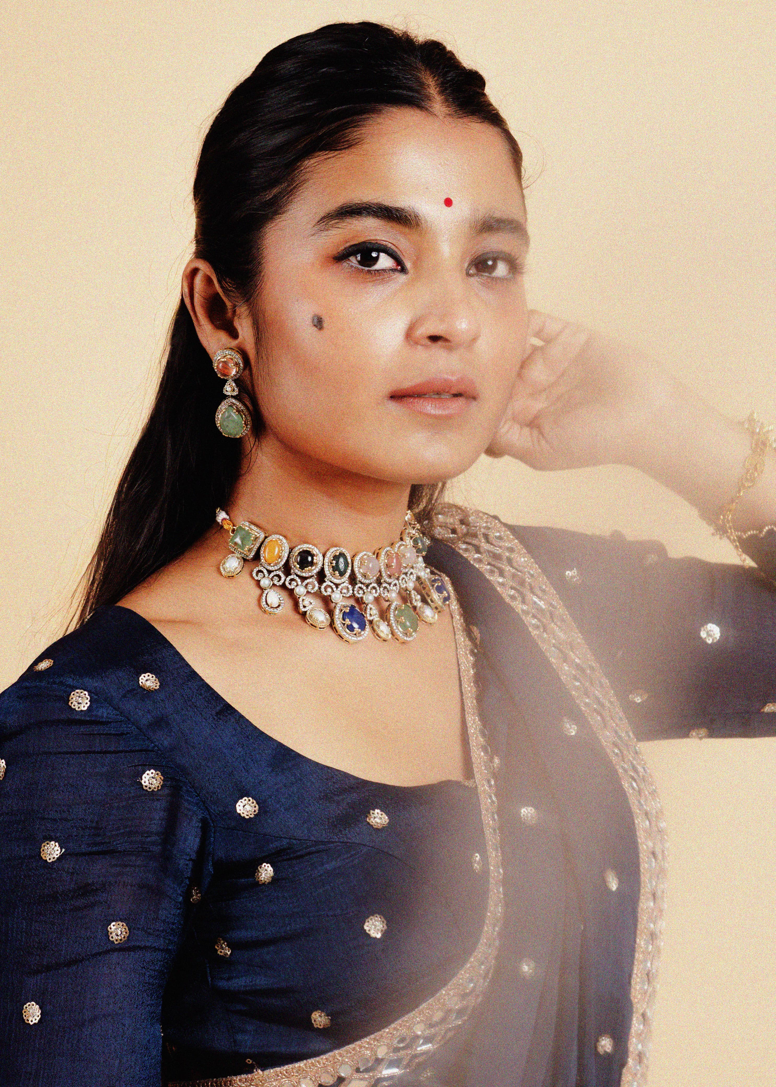 Chaithra J Achar Victorian choker set