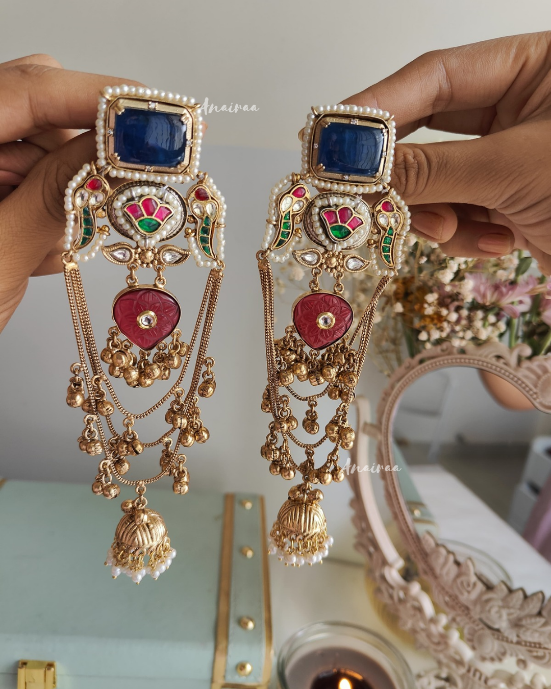 Kashmiri ghungroo earrings