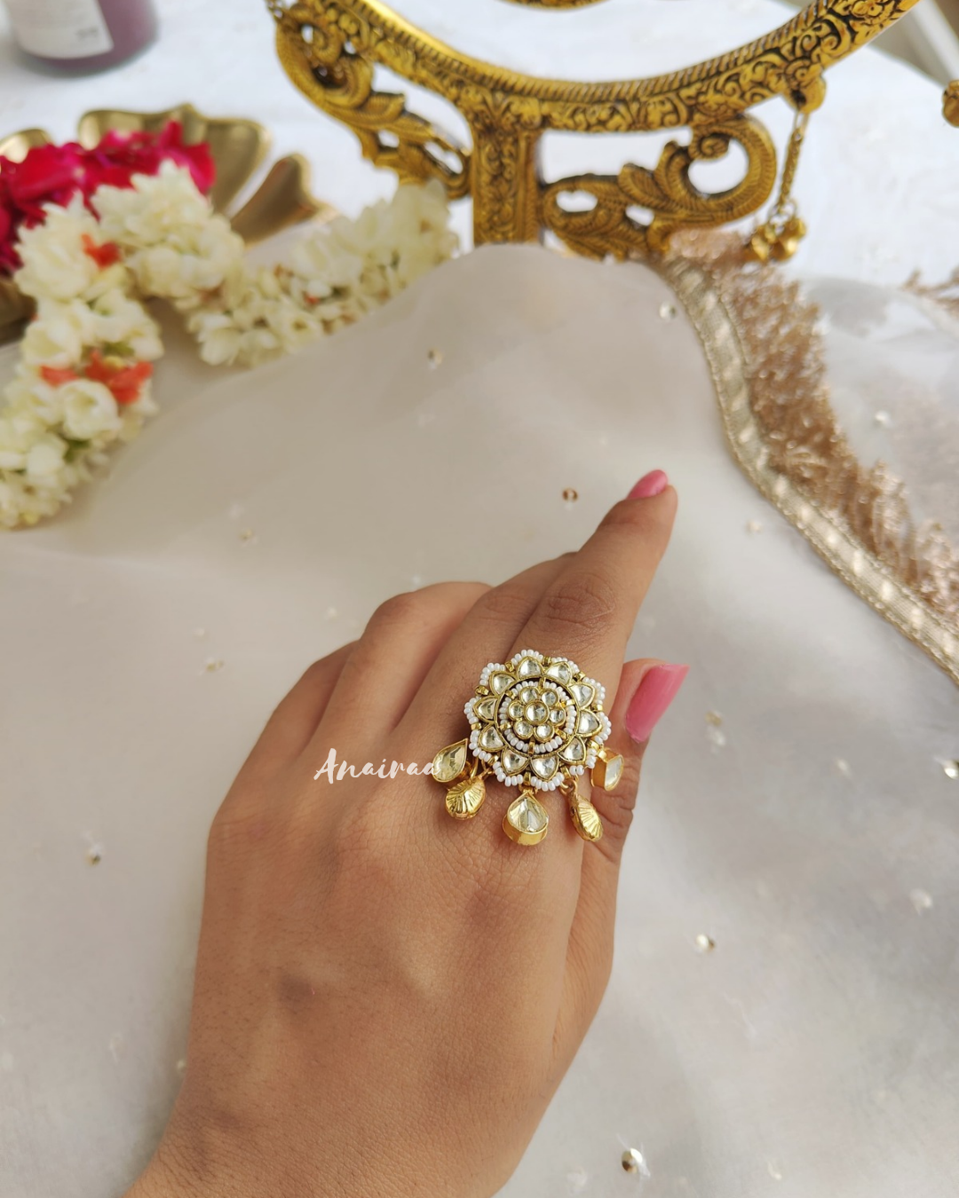 Prachi paachi kundan ring
