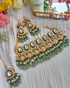 Meena polki bridal choker set